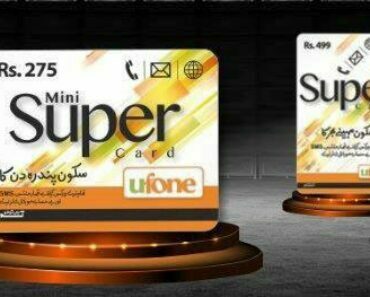 Ufone Mini Super Card, valid for 15 days